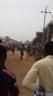 Dangote trucks set ablaze by Biafra protesters