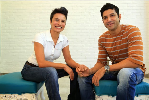 Bollywood Actor & Director Farhan Akhtar with Ex-Wife Adhuna Akhtar (Adhuna Bhabani Akhtar) | Bollywood Actor & Director Farhan Akhtar Family Photos | Real-Life Photos