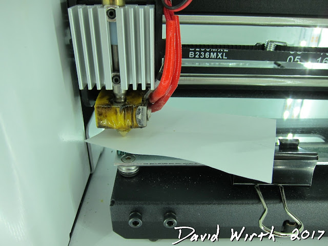 paper spacing, 3d printer, level bed, nozzle