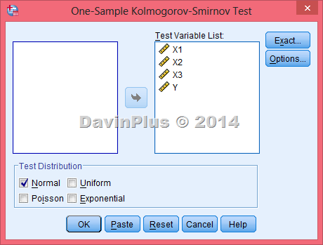 1-Sample Kormogolov Smirnov