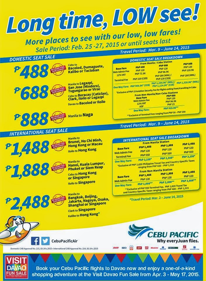 Cebu Pacific Promo Fares 2020 to 2021: Low Promo Fares for ...