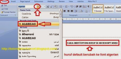 Cara Mengedit Font/huruf di Microsoft word