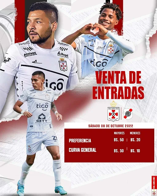 Venta de Entradas Real Santa Cruz vs Nacional Potosi