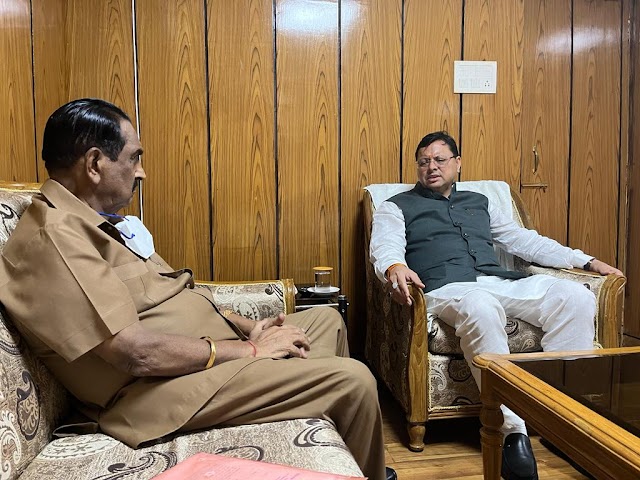 MLA तिलकराज बेहड़ ने CM धामी से की मुलाकात, किच्छा की समस्यायों से कराया अवगत