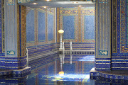 As the Hearst Castle overlooks the Pacific Ocean, guests could swim year . (img )