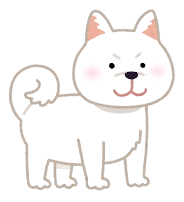 柴犬のイラスト（白）