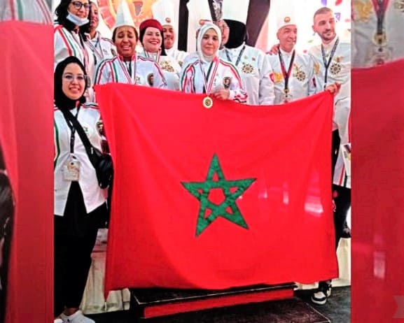 فوز المنتخب المغربي بكأس العالم  لفنون الطبخ  والحلويات مناصفة مع المنتخب السعودي