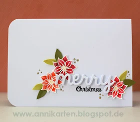 Sunny Studio Stamps: Christmas Icons Poinsettia Holiday Card by Anni Lerche.