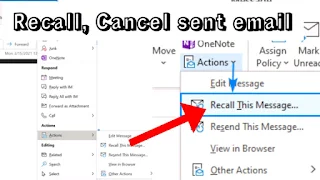 How to recall sent email