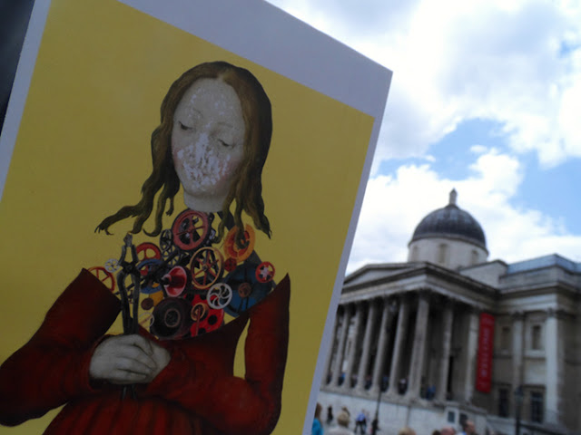 Image of Saint Apollonia with image of National Gallery in background