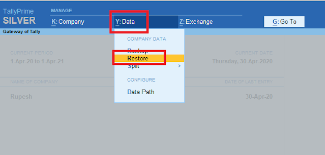 backup and restore