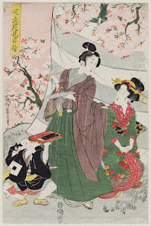 Portrait of a Fashionable Cherry-blossom Viewing Party (Fûryû hanami sugata-e)