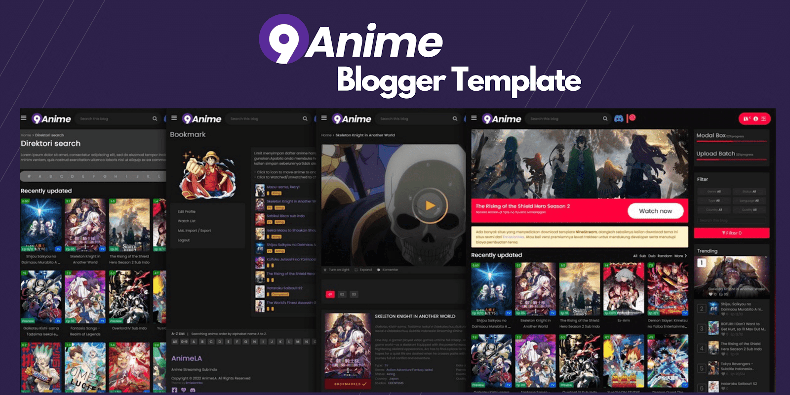 9Anime Premium - Anime Streaming Blogger Template