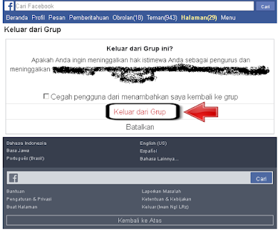 cara keluar dari grup facebook lewat handphone 2