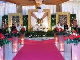 dekorasi pengantin di gedung