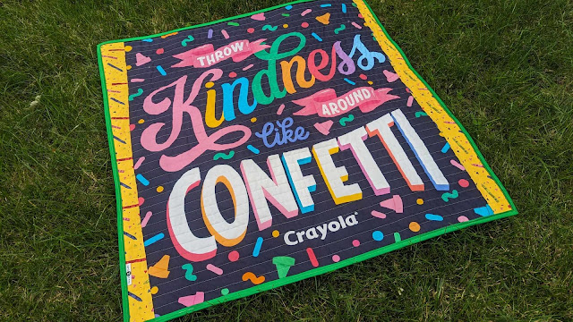 Colors of Kindness Crayola fabric panel by Riley Blake Designs