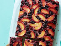 Blackberry and Nectarine Upside-Down Sheet Cake