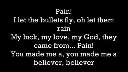 Believer Song Lyrics-Imagine Dragons (English Song)