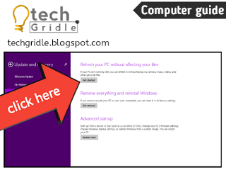 How to Reinstall or Refresh Windows 8 or 8.1 without affecting any file - techgridle