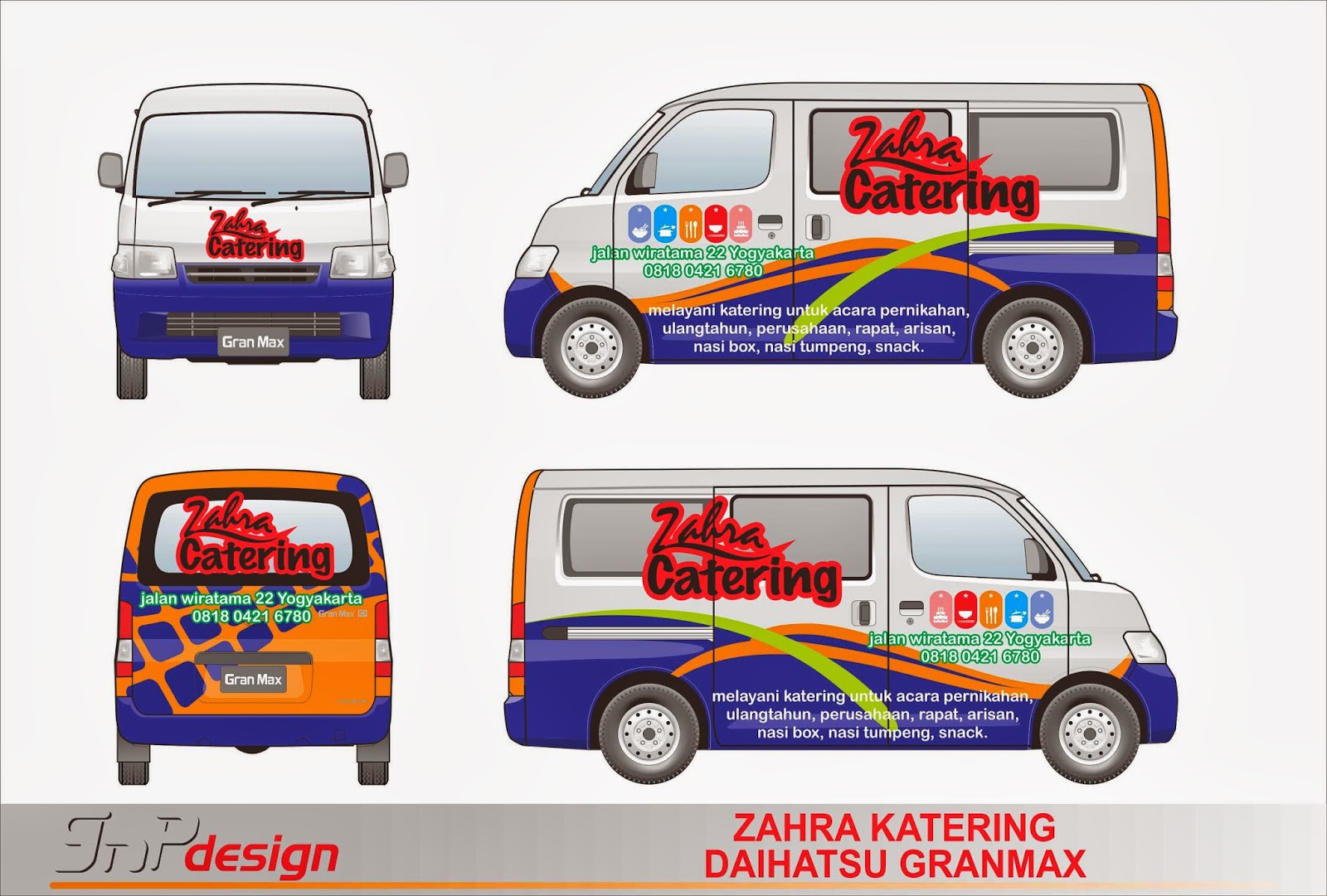 gnp design Body Stripe Daihatsu GranMax Zahra Catering