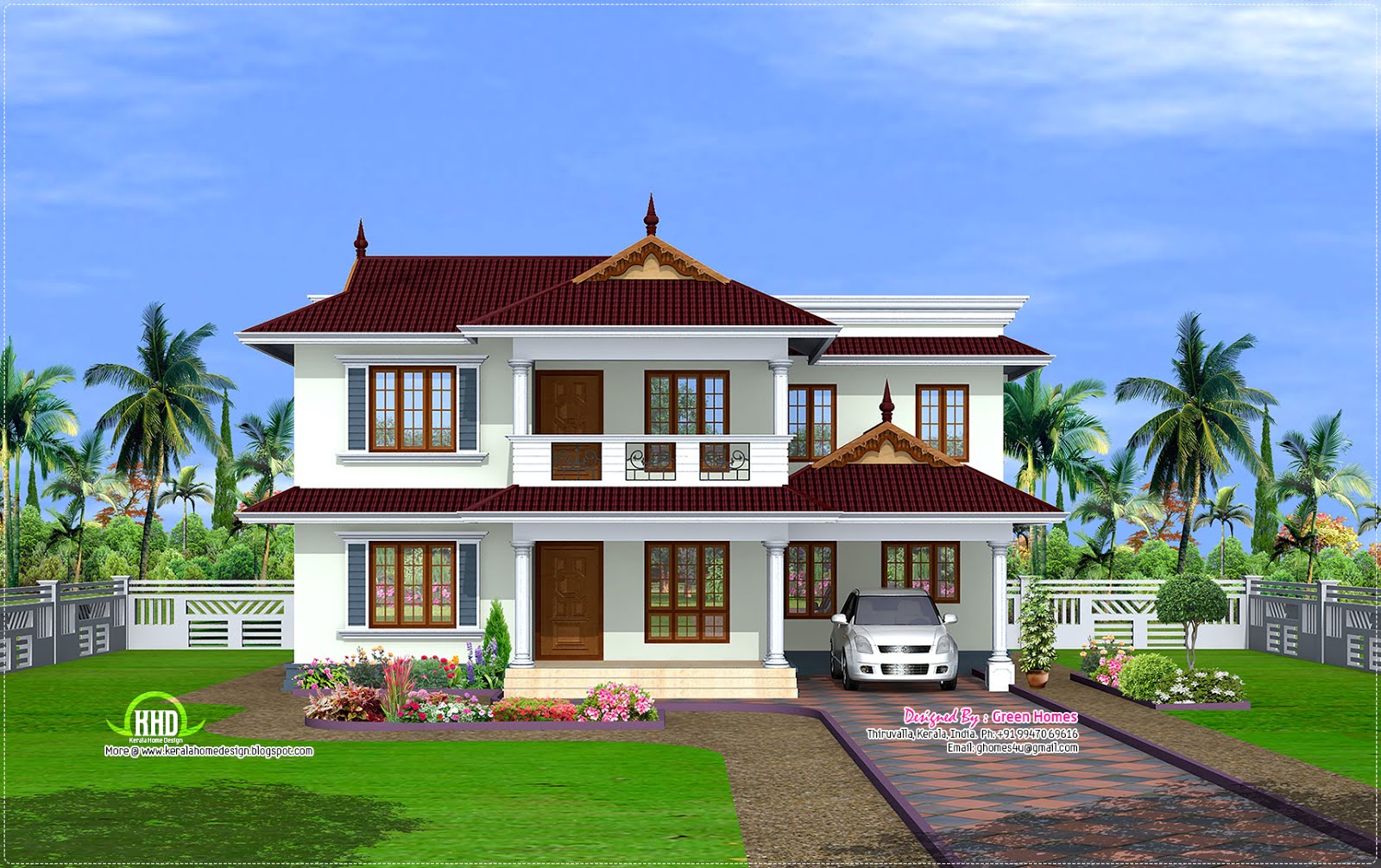 2600 sq feet Kerala  model  house  Kerala  home  design and 