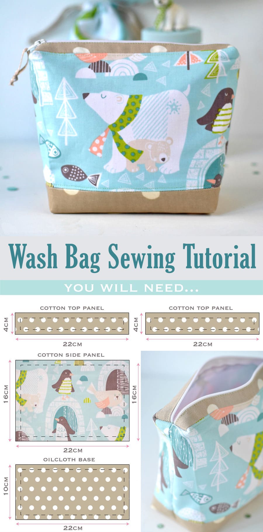 Wash Bag Sewing Tutorial