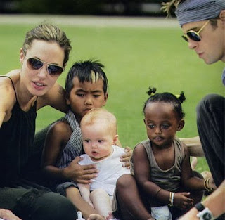 Angelina Jolie Gave Birth To Twins pictures images pics photos gallery