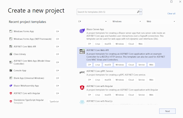 Create ASP.NET Web API Project