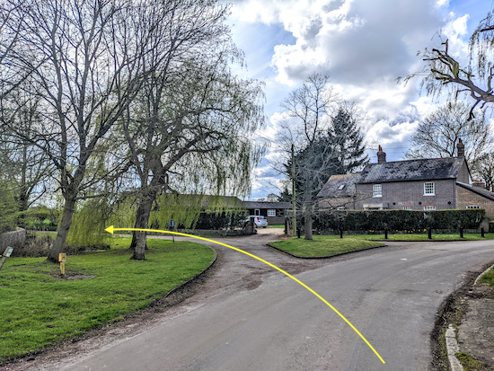 Take the footpath on the right just after the barn