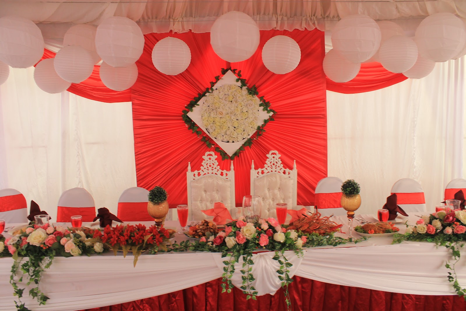 ANA CURTAIN PELAMIN  Pelamin  Merah  Putih 