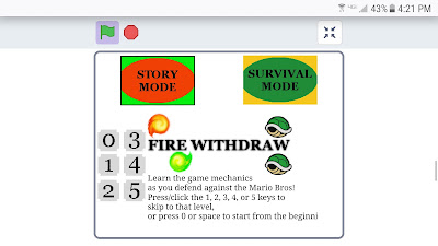 Fire Withdraw level select buttons story mode click tap touchscreen mouse Scratch 3.0 mobile