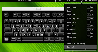 Launching Eekboard from Universal Access Settings GNOME Shell Panel