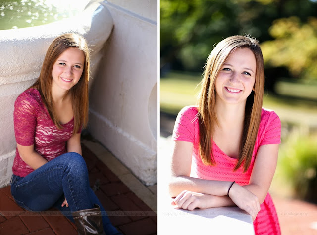 senior girl at St. Mary-of-the-Woods College - Terre Haute photographer