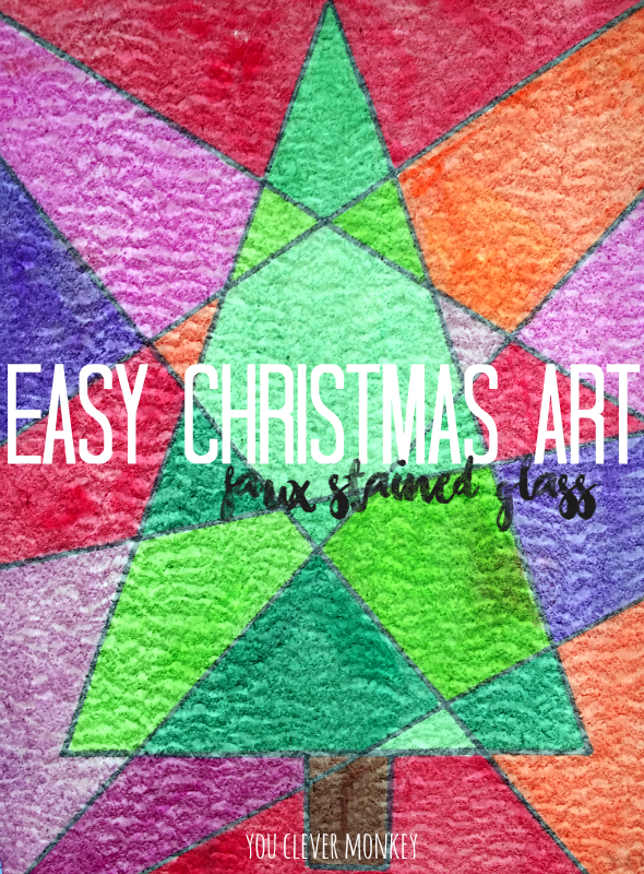 Easy Christmas Christmas Art Faux Stained Glass You Clever Monkey