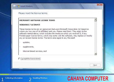 PROSES INSTALASI WINDOWS 7