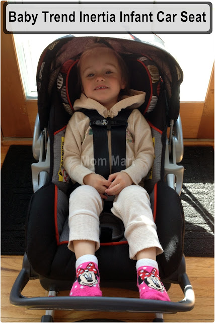 Princess Abby in the Baby Trend Inertia Infant Car Seat Canopy