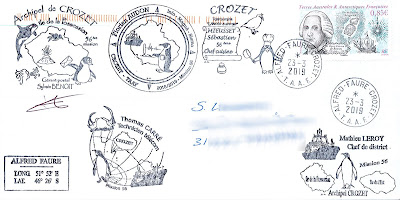 couverture  philatelique de Crozet taaf