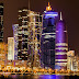 Doha Qatar Night Sky line 