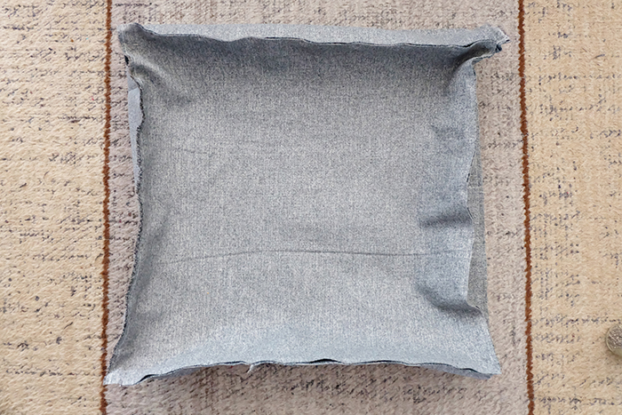 pinned fabric for floor cushion