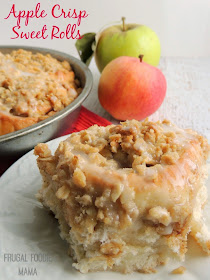 Apple Crisp Sweet Rolls- what happens when fluffy homemade cinnamon rolls meets comforting apple crisp