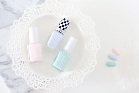 Essie Fiji, Essie Mint Candy Apple, Barry M Eat My Dust 