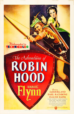 Movie poster for The Adventures of Robin Hood (1938).