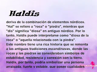 significado del nombre Haldis