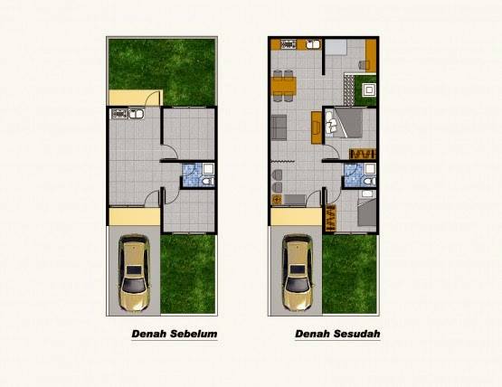 Contoh Denah Rumah Minimalis Beserta Ukurannya