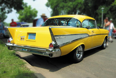 old yellow car
