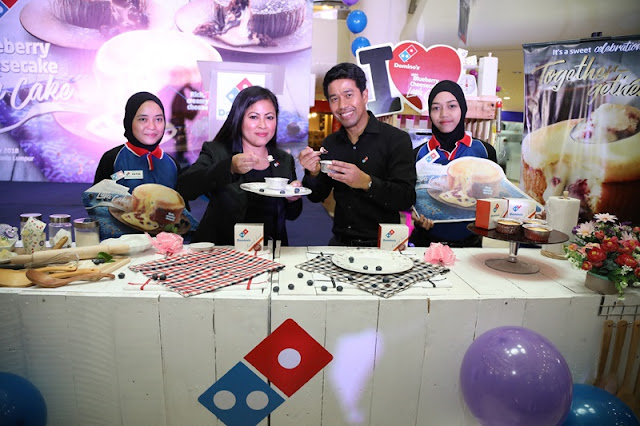 Dominoes Blueberry Cheesecake Lava Cake Official Launching