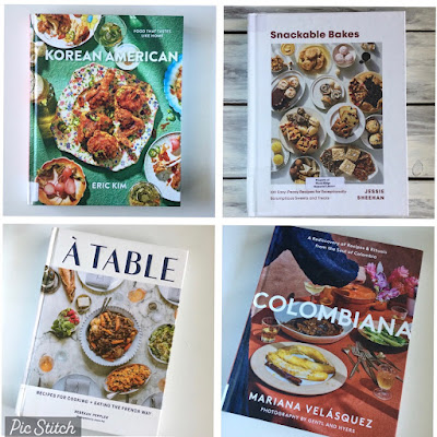 Korean American by Eric Kim, A Table by Rebekah Peppler, Colombiana by Mariana Velasquez, Snackable Bakes by Jessie Sheehan, blah to TADA