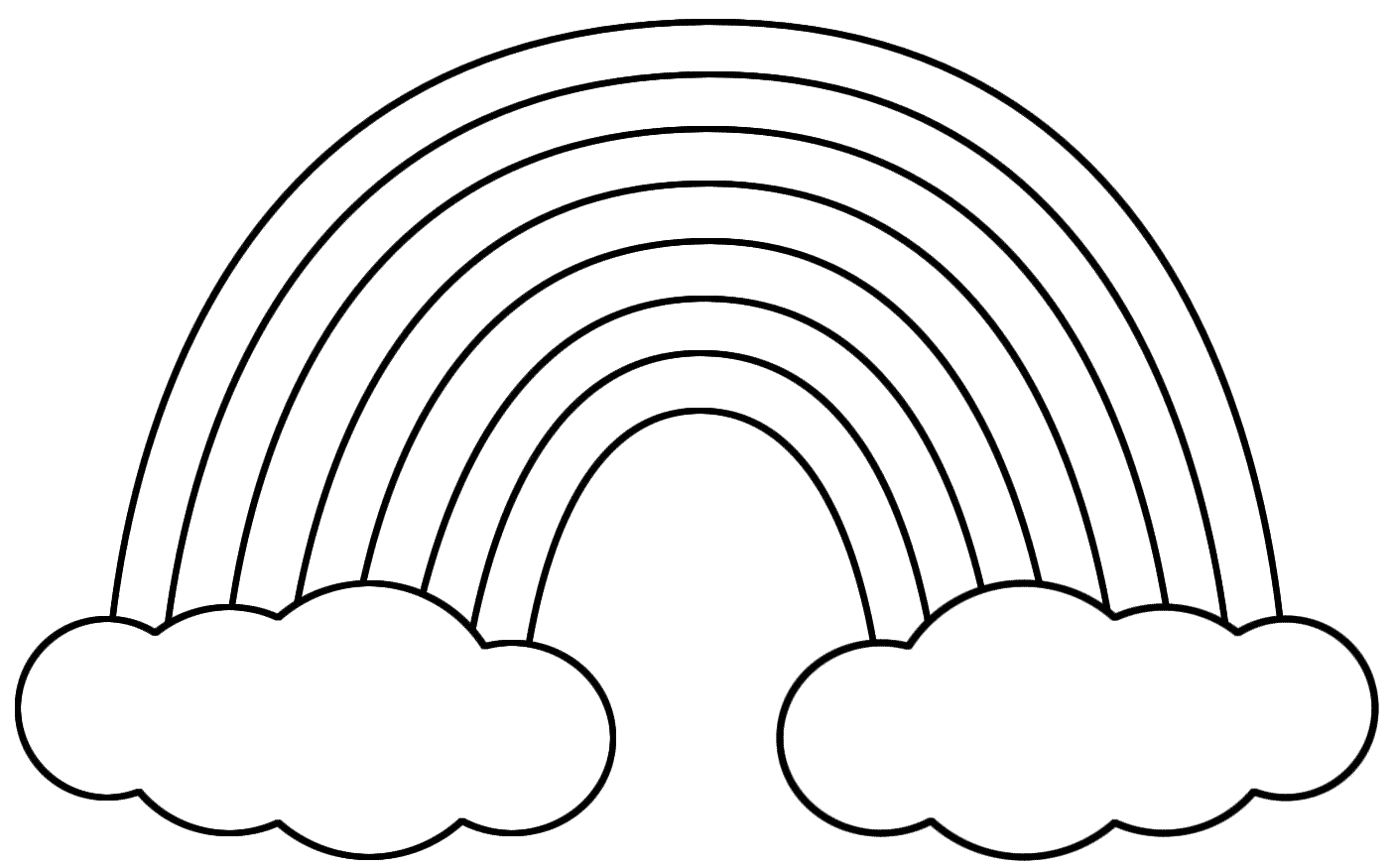 Coloring Pages Nature Rainbow Clipart
