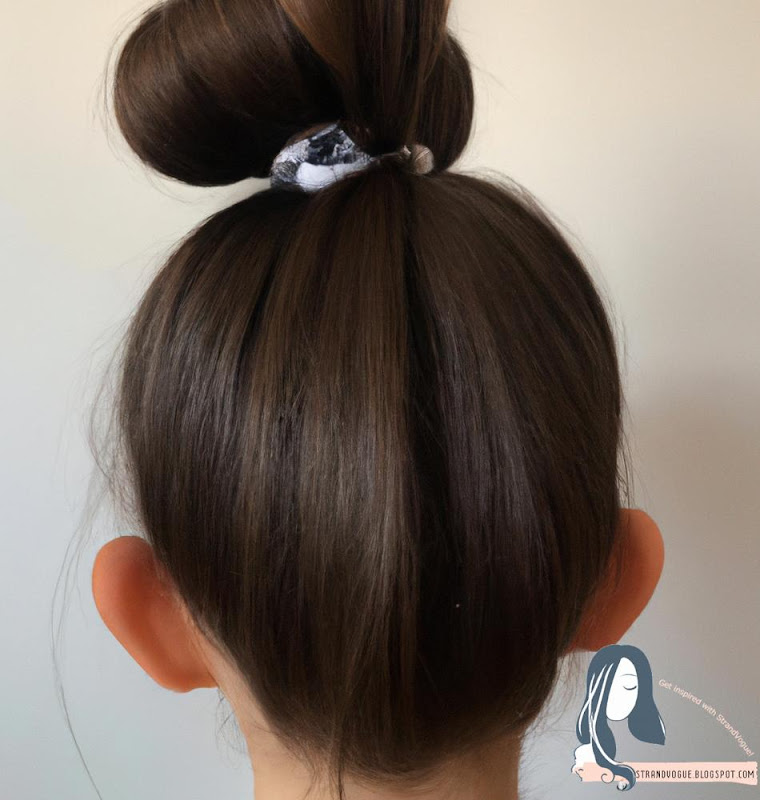 Low Ponytail hairstyle with a hair scarf