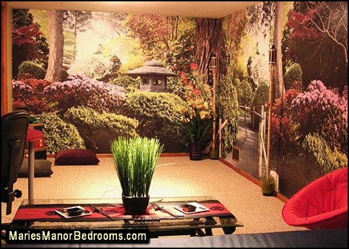 oriental garden wall murals oriental themed bedrooms  asian themed bedroom decorating ideas